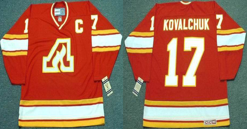 2019 Men Calgary Flames #17 Kovalchuk red CCM NHL jerseys